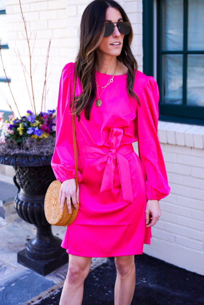 Spring and Summer Fashion Trend Hot Pink Spring Dress