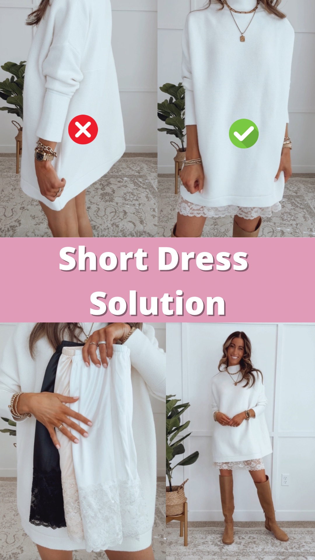 How to Wear a Dress That is too Short - Three Easy Tips - Sisters Guide to  Style